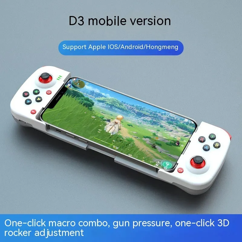 Mobile wireless game handle in ABS material with Type-C charging port, lightweight 168g