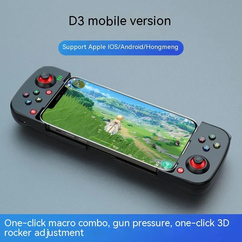 Mobile wireless game handle in ABS material with Type-C charging port, lightweight 168g