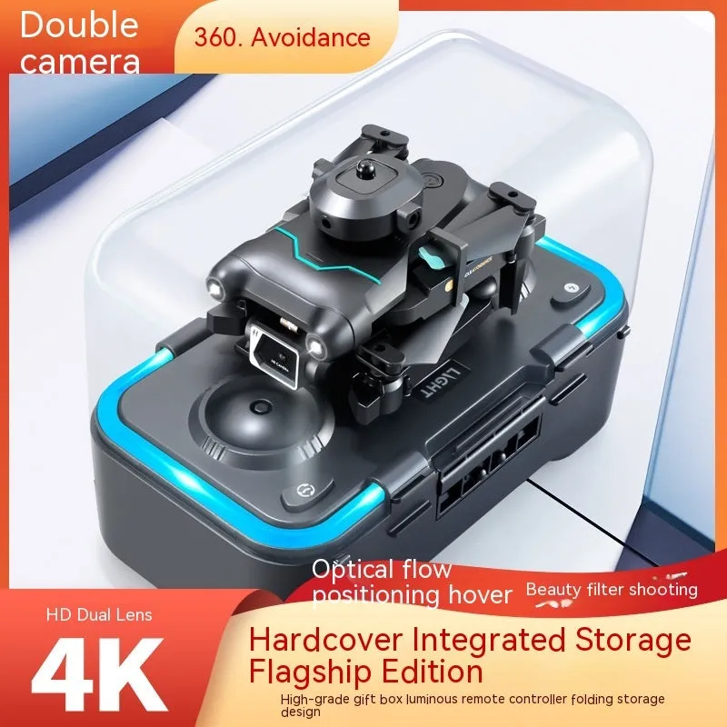 Black DJI S96 quadcopter drone with four propellers and integrated camera on compact plastic airframe