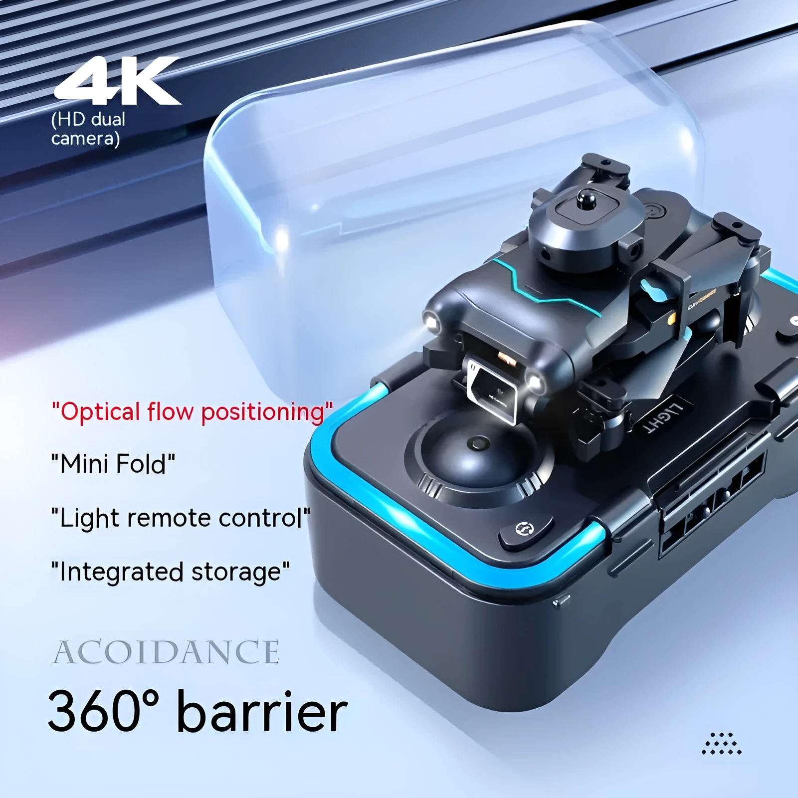Black DJI S96 quadcopter drone with four propellers and integrated camera on compact plastic airframe