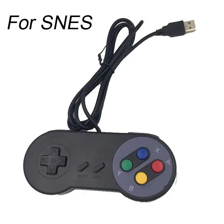 Black PC USB game controller with 1.5m cable and ABS construction