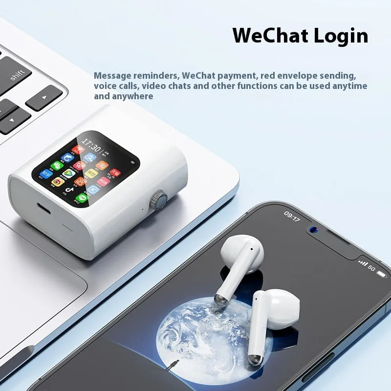 Bluetooth large screen TWS wireless earphones with digital display, ABS in-ear design, noise reduction, e-sports low latency mode