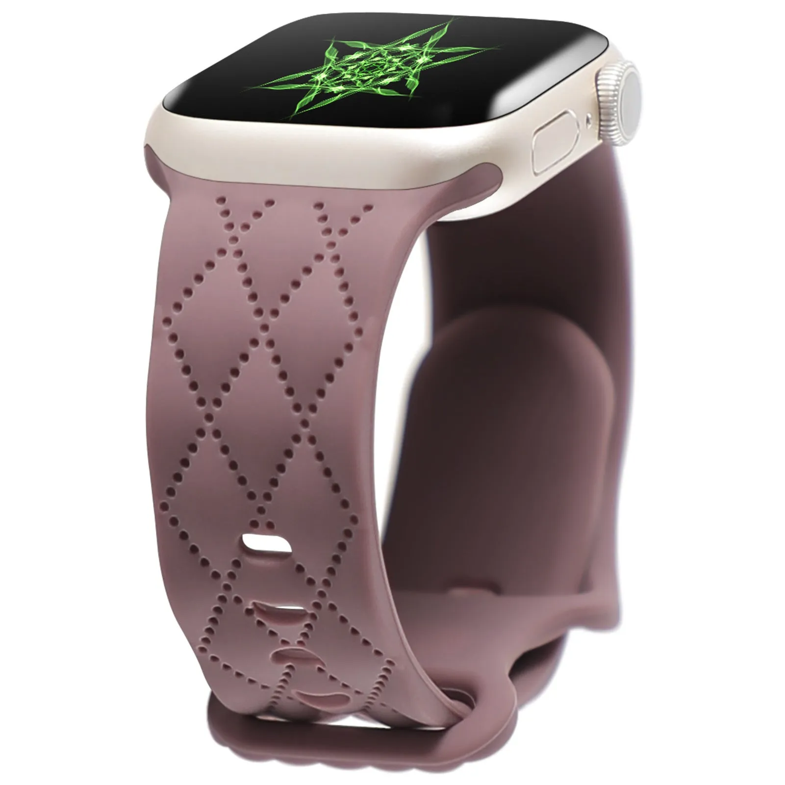 Silicone butterfly buckle watch strap in multiple colours for Apple Watch sizes 38mm to 49mm