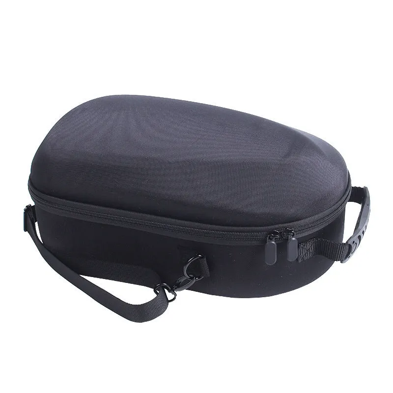 Black EVA nylon storage bag for Meta Quest Pro with zipper and carrying strap