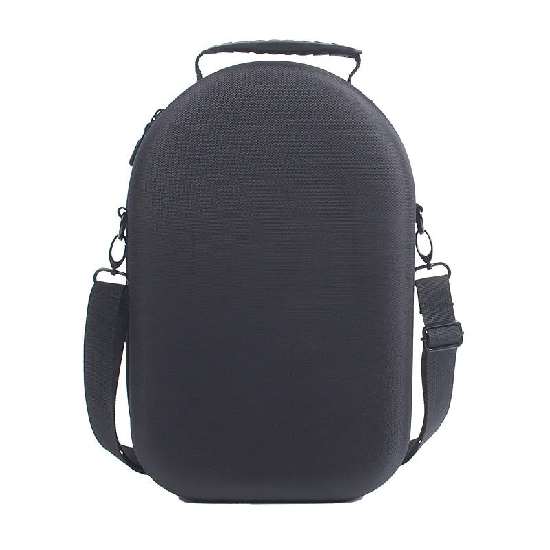 Black EVA nylon storage bag for Meta Quest Pro with zipper and carrying strap