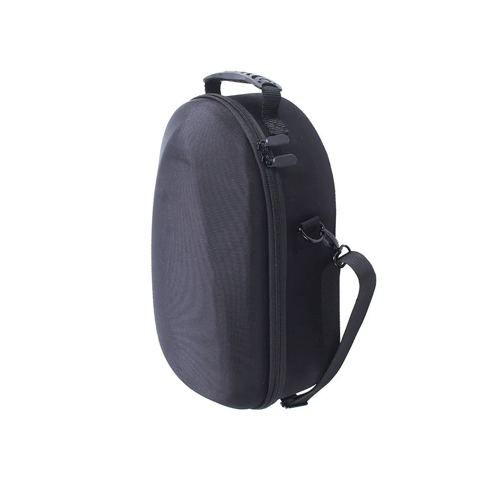 Black EVA nylon storage bag for Meta Quest Pro with zipper and carrying strap