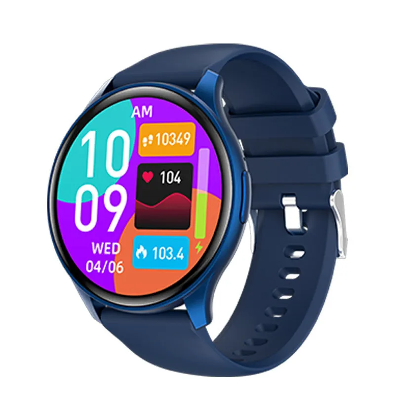 ZW60 smart watch with round AMOLED screen showing health data on wrist, available in multiple colours