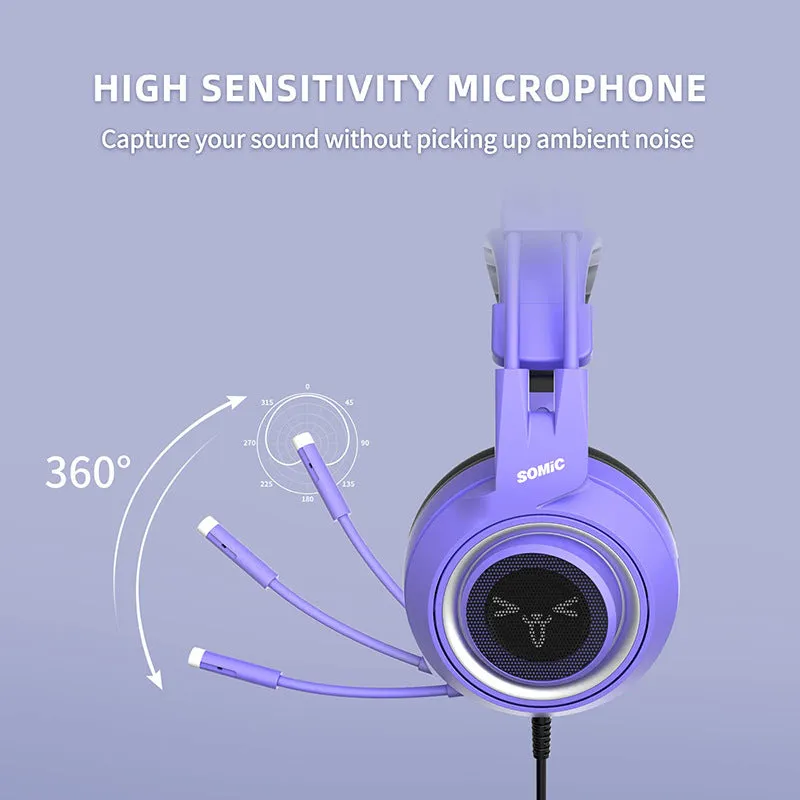 Wired gaming headset with 40mm driver, 3.5mm plug, head-mounted design, in black colour