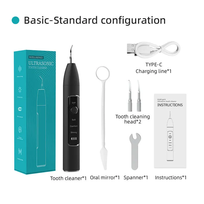 Household ultrasonic dental cleaner with camera 30KHZ black model