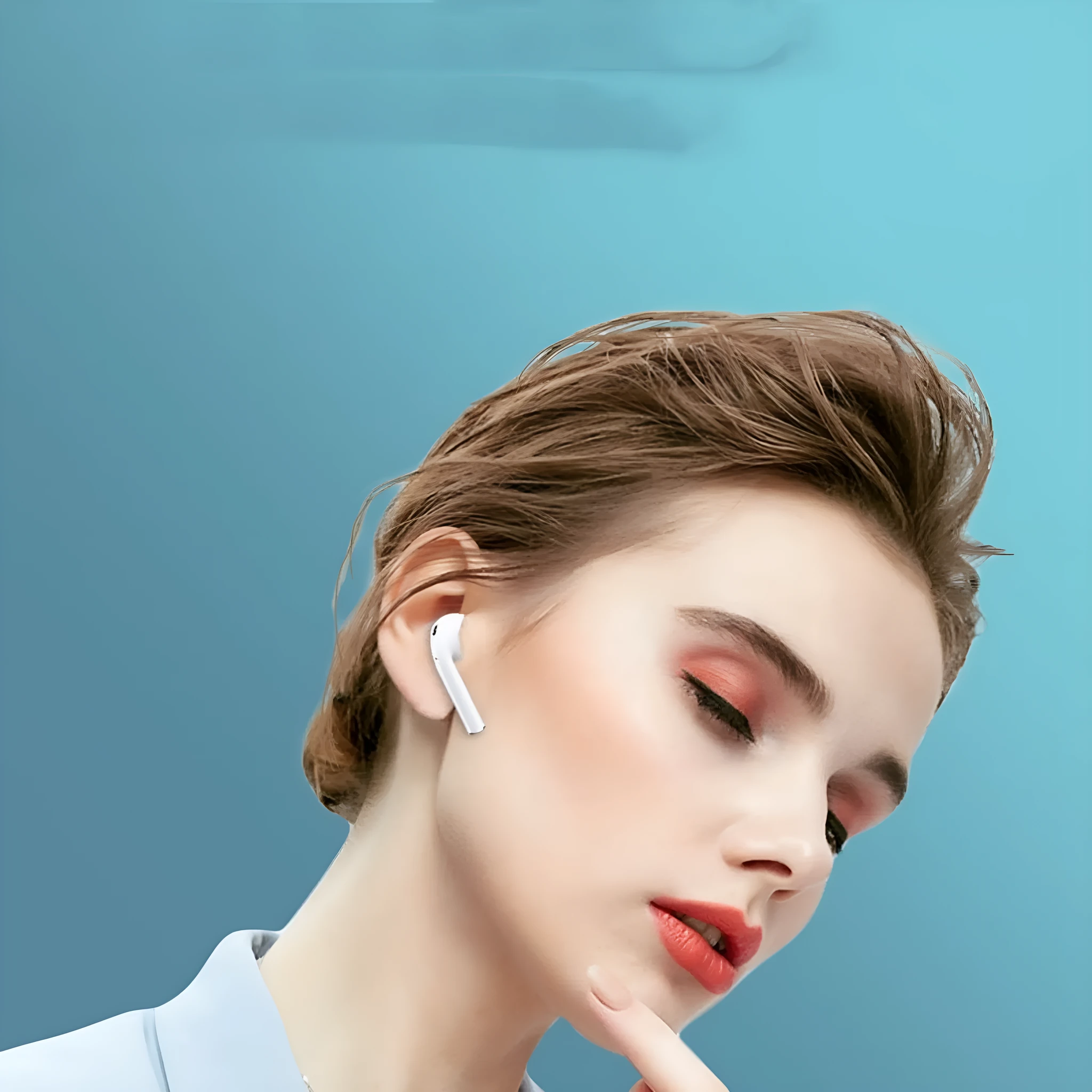 Orange white double layered noise reducing earplug sleeves for headphones made of silicone and memory cotton