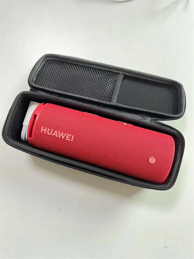 Black high grade nylon protective bag for Huawei Sound Joy with hand rope and mesh pocket