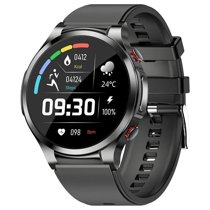 Hot W11 blood sugar monitoring smart bracelet in black with AMOLED screen and TPU strap