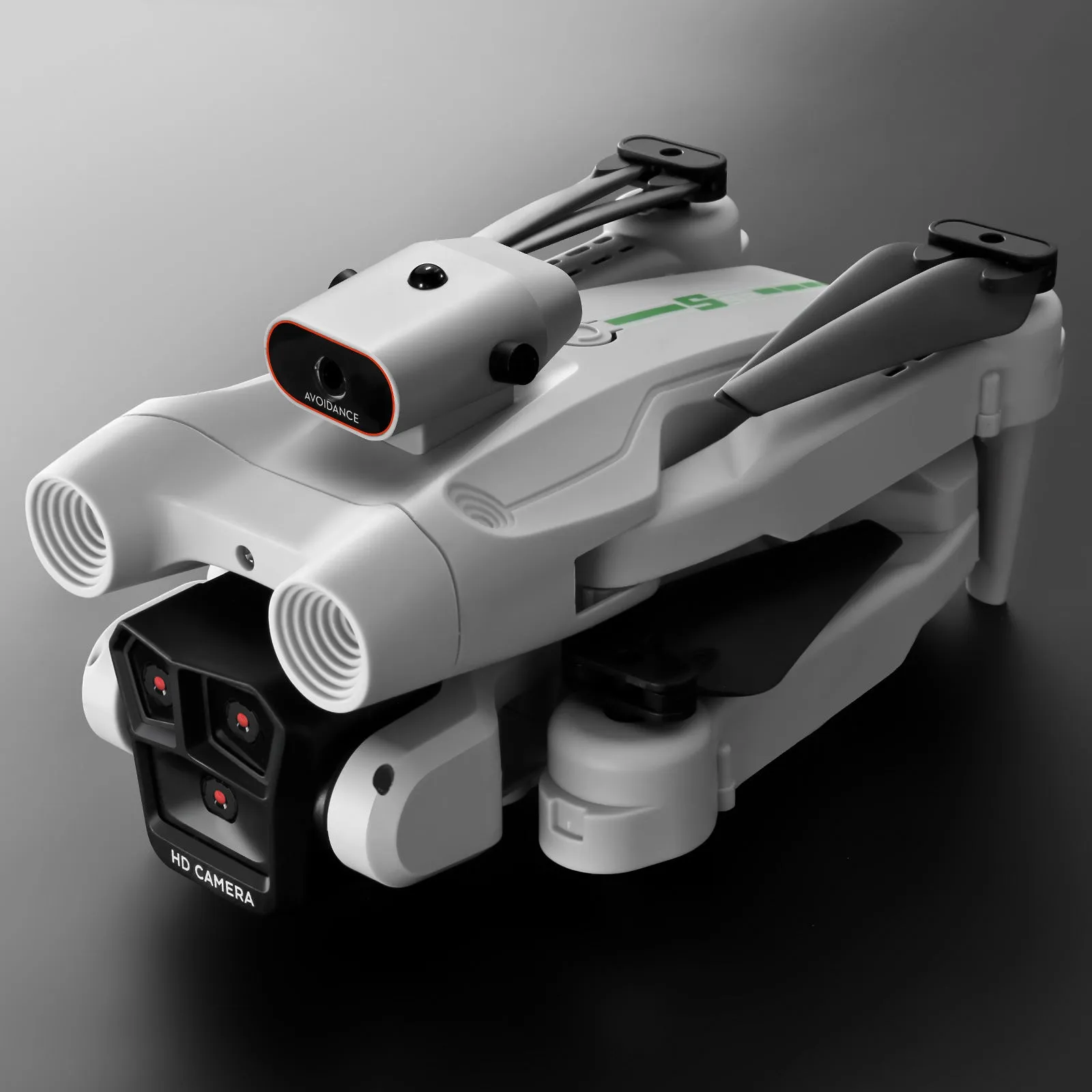 S92 remote-controlled quadcopter drone with three cameras and obstacle avoidance in black ribbon finish