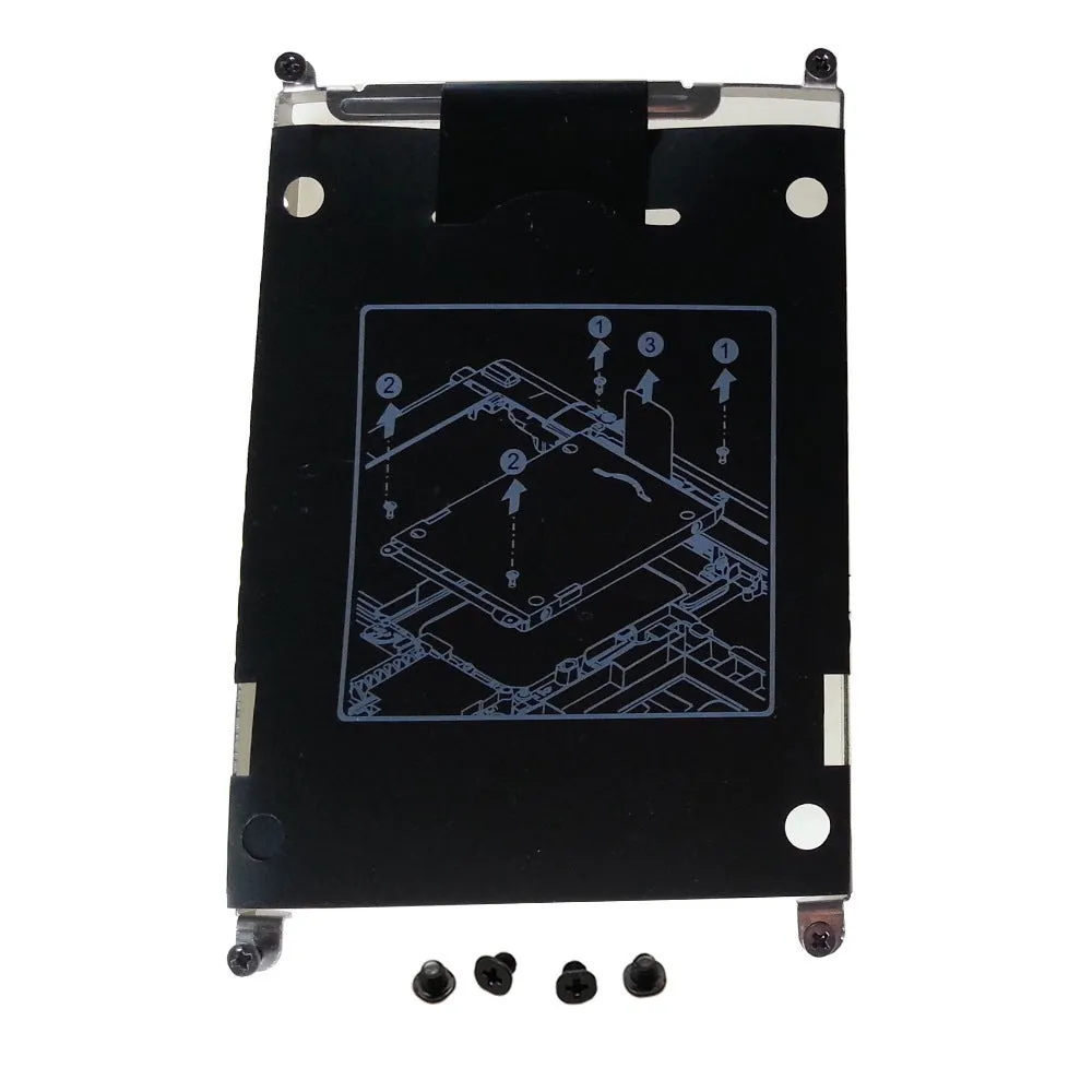 Black metal hard drive bracket for HP 2560p 2570p notebook with four screws