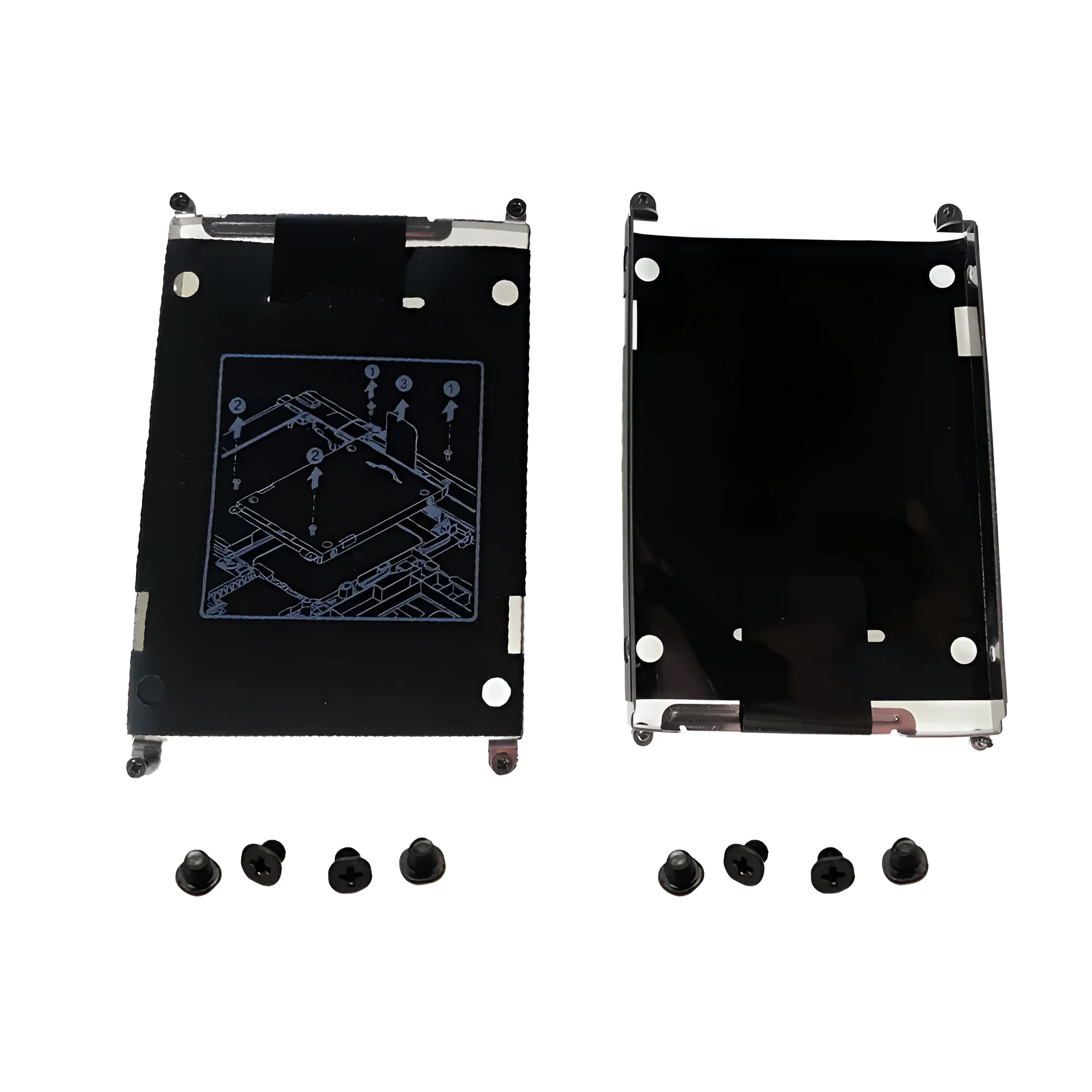 Black metal hard drive bracket for HP 2560p 2570p notebook with four screws