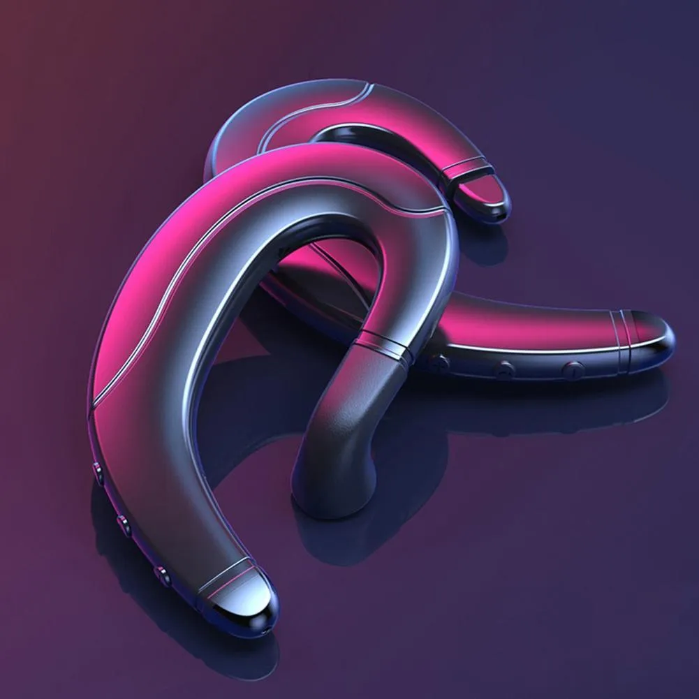 Single ear Bluetooth headset for driving in black, blue, and red colour options