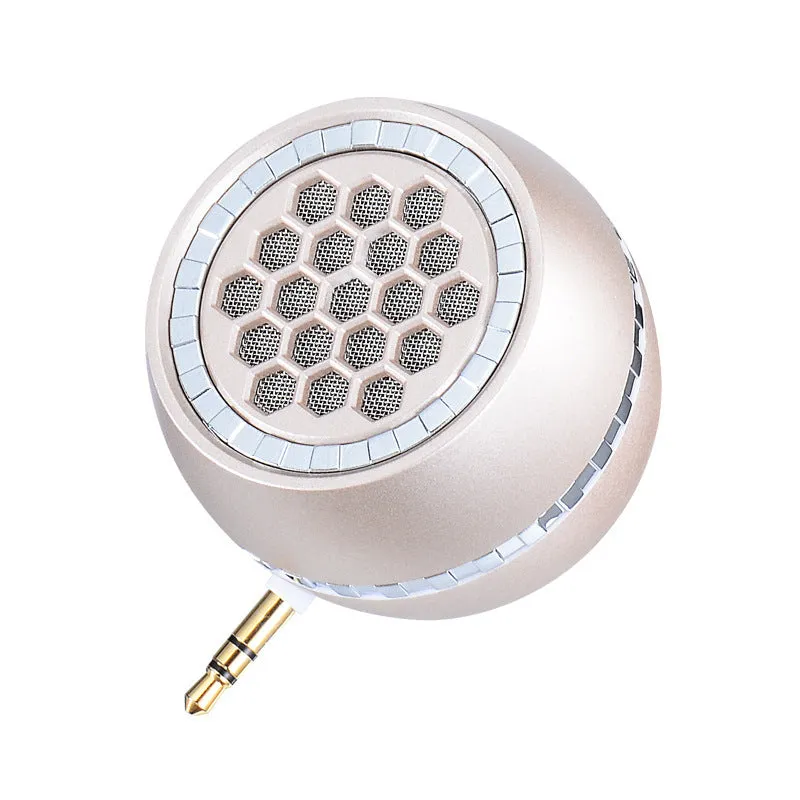 Universal external amplifier speaker in black, local gold, or rose gold with engineering plastic housing.