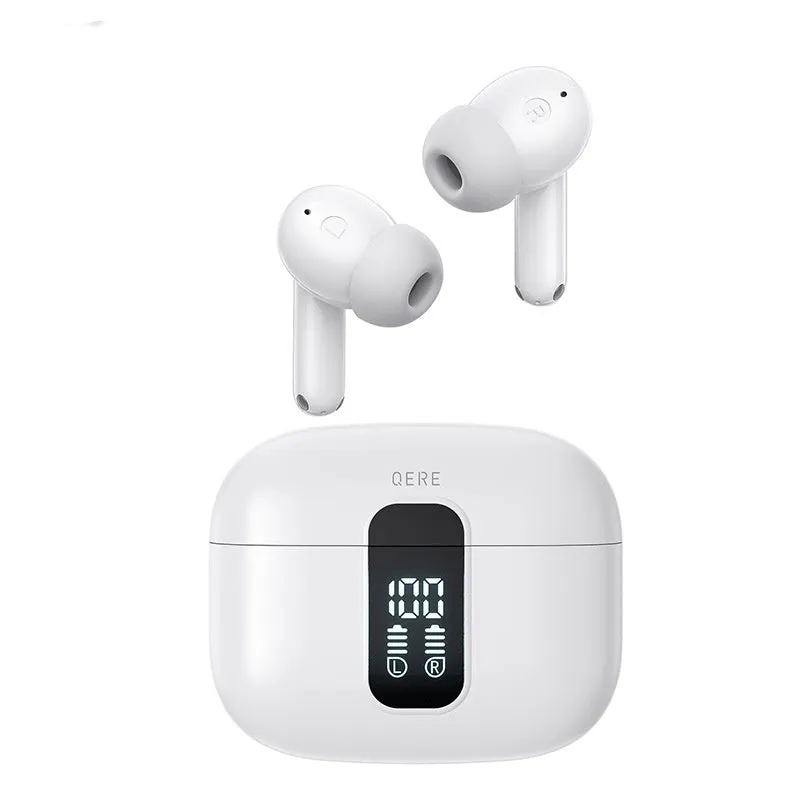 Wireless Bluetooth in-ear headset with digital display, black colour, ABS material