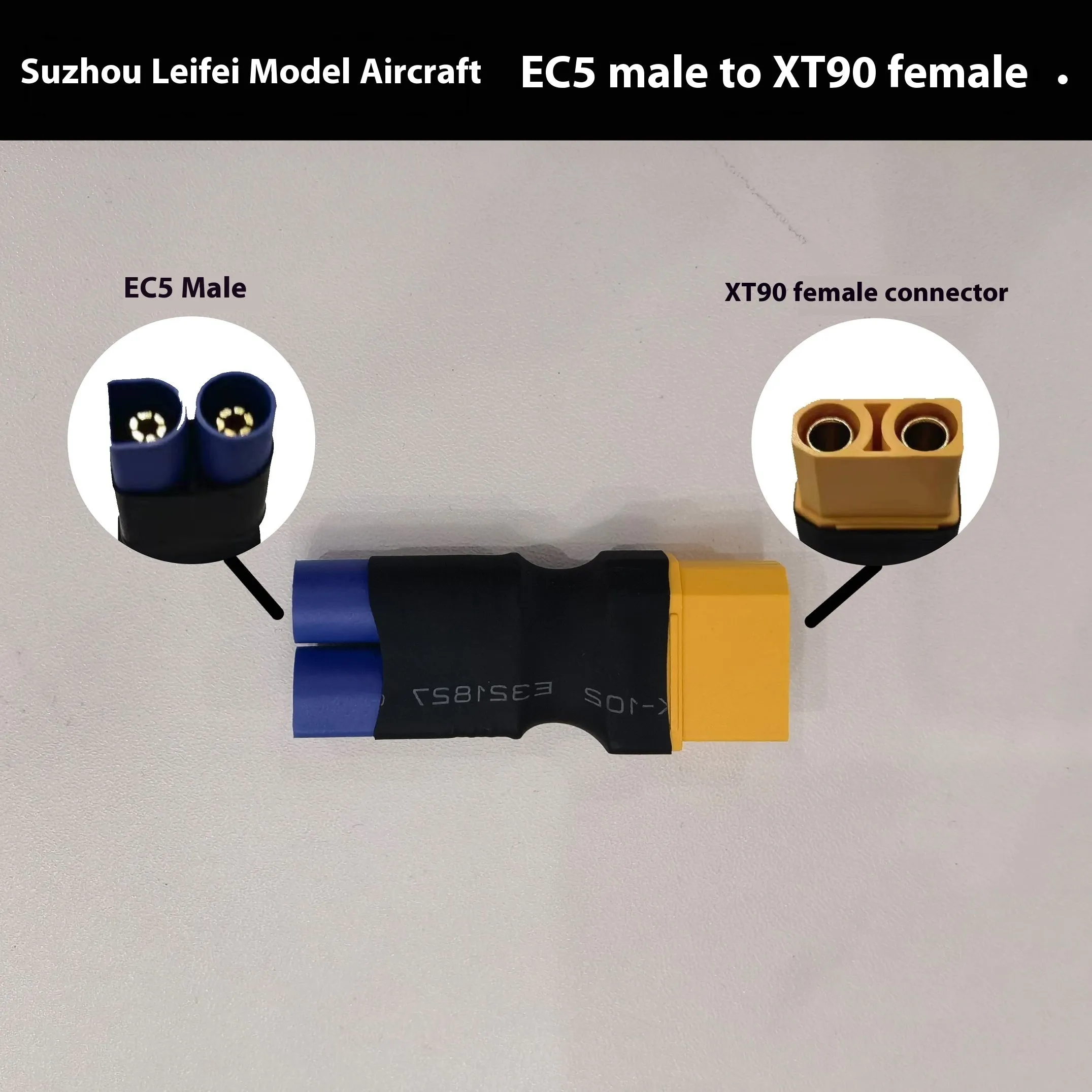 Adapter set with multiple connector types XT60 EC5 XT90 AS150 for series connection