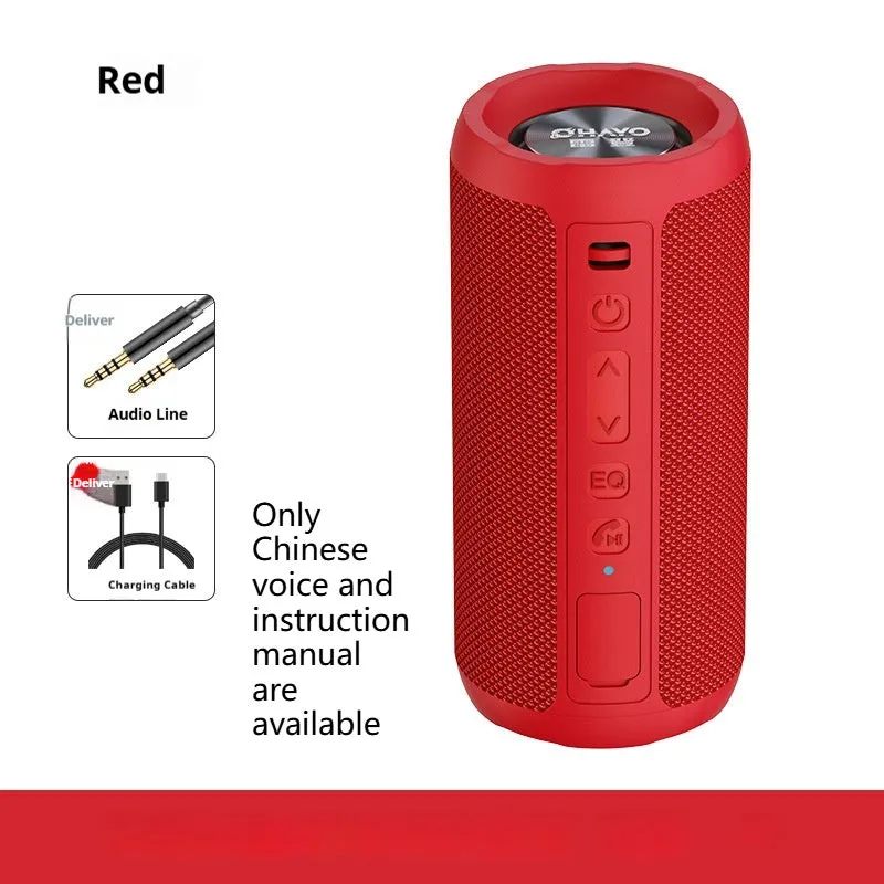 Portable Bluetooth speaker in black standard edition with waterproof nylon net silicone shell and subwoofer