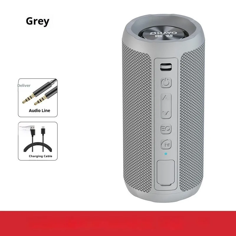 Portable Bluetooth speaker in black standard edition with waterproof nylon net silicone shell and subwoofer