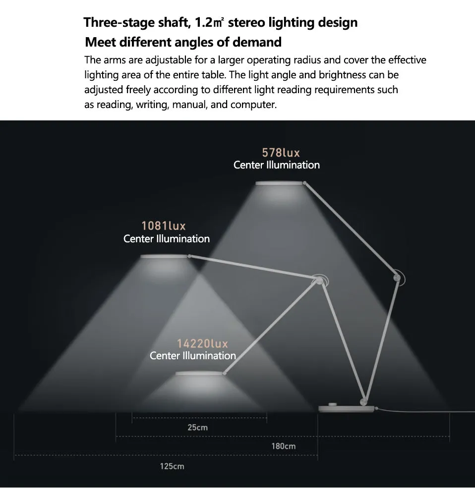 ProLED intelligent desk lamp with adjustable colour temperature and smart device connectivity