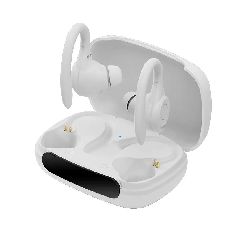 Y7 wireless Bluetooth headset ear-mounted for sports running in black with digital display