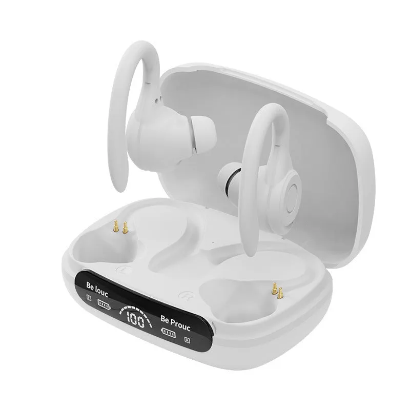 Y7 wireless Bluetooth headset ear-mounted for sports running in black with digital display