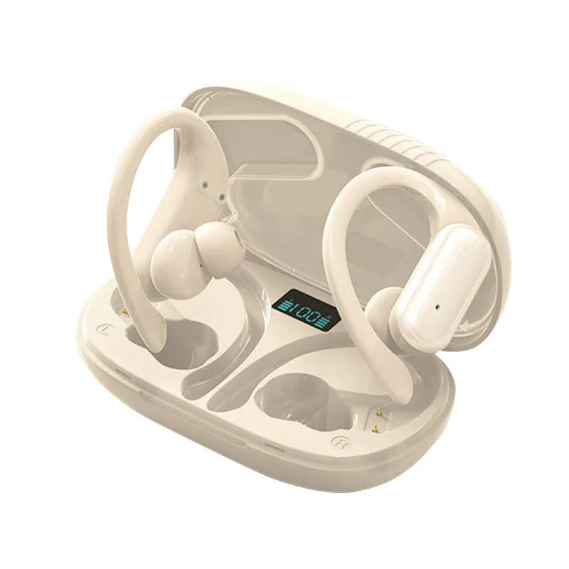 Y7 wireless Bluetooth headset ear-mounted for sports running in black with digital display