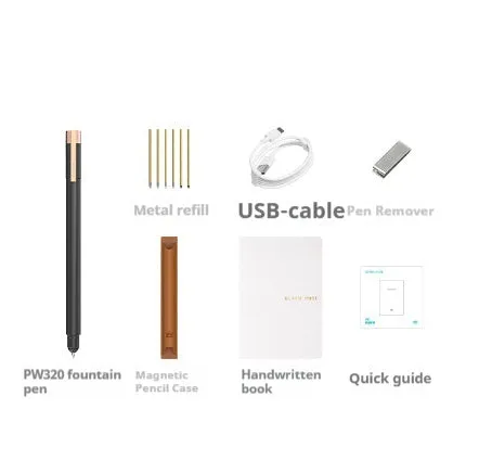 Huion Note X10 smart digital book in Elk Brown with passive pen and magnetic pencil case