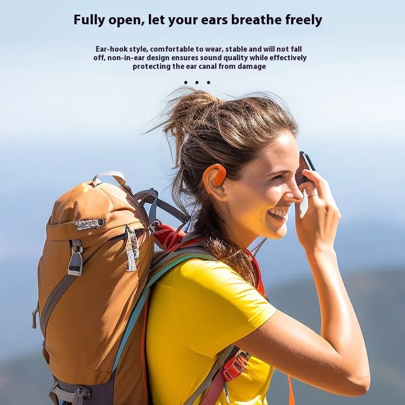 Bluetooth headset wireless ear hook non in-ear OWS binaural design plastic construction available in multiple colours