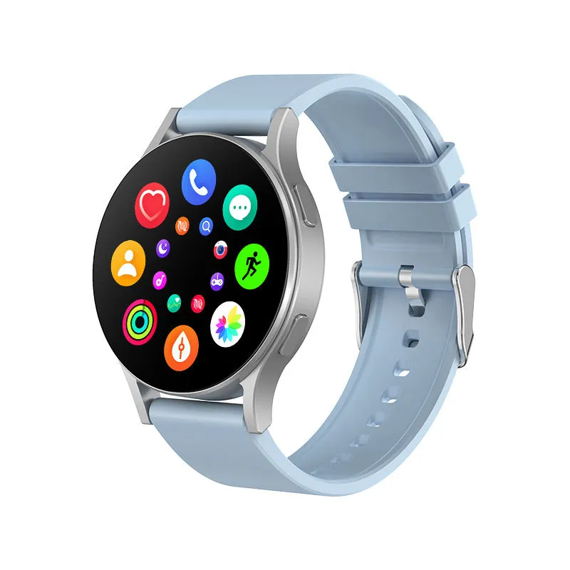 Smart sports watch with Bluetooth call and heart rate monitoring in black, pink, and silver colour options, silicone strap, TFT screen