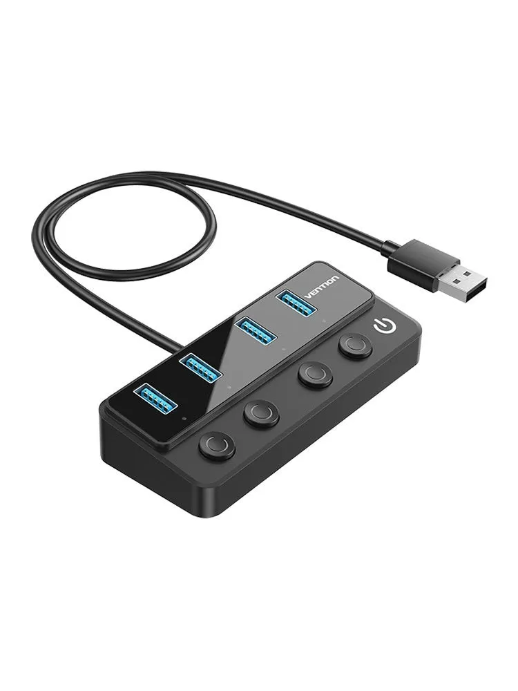 Vention USB 3.0 4-port hub docking station with 1m black cable