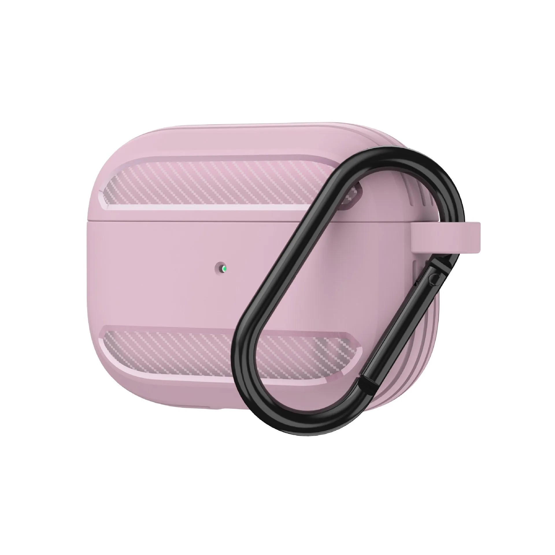 Carbon fibre patterned TPU protective case for AirPods in apple green colour