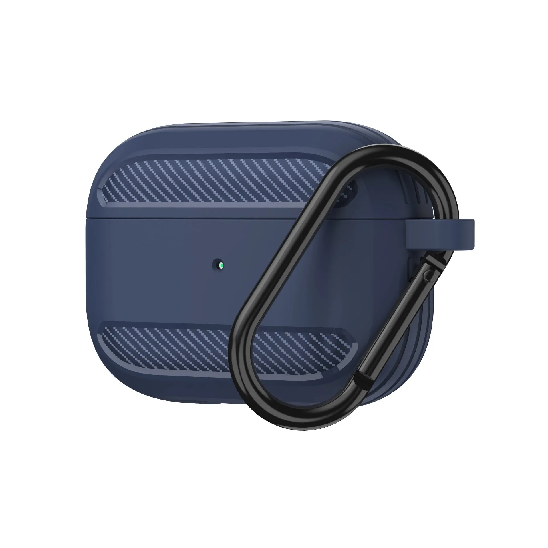 Carbon fibre patterned TPU protective case for AirPods in apple green colour