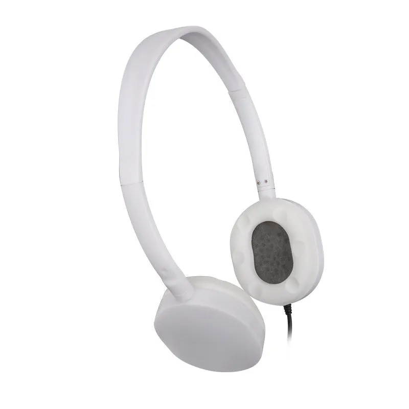 Home Fashion simple solid colour headset, black wired over-ear headphones with retro style, 1.2m cable and 3.5mm plug