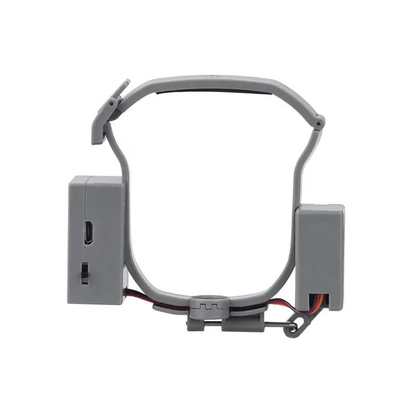 DJI Air 3 parabolic delivery device in dark grey ABS, with tripod feet and USB charging cable