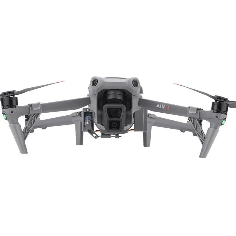 DJI Air 3 parabolic delivery device in dark grey ABS, with tripod feet and USB charging cable