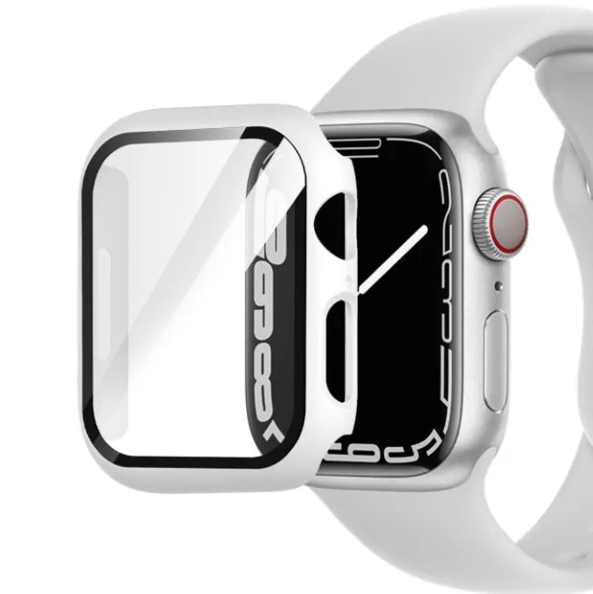 PC tempered film watch case protector in multiple colours and sizes for smartwatch protection