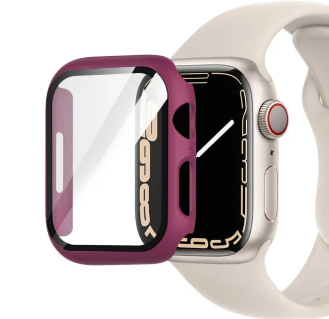 PC tempered film watch case protector in multiple colours and sizes for smartwatch protection