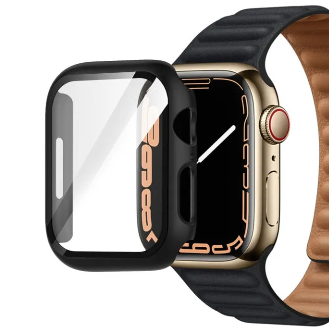 PC tempered film watch case protector in multiple colours and sizes for smartwatch protection