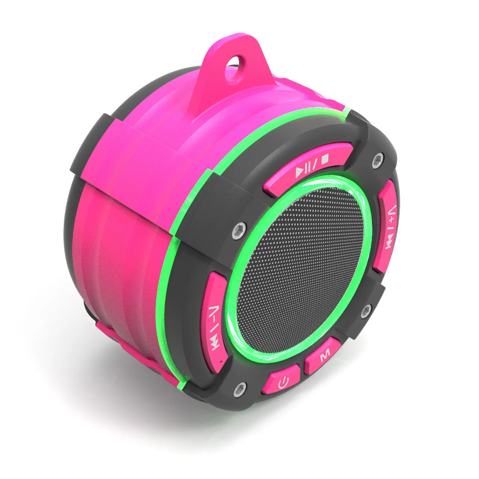 Sports portable Bluetooth speaker with seven-level waterproofing, USB charging, in black colour