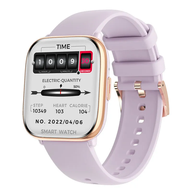 NFC Compass Smart Watch with Bluetooth Call AMOLED Screen in black, showing health monitoring features and touch buttons