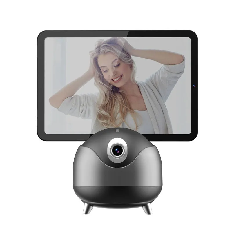 New Q8 dual-axis AI face recognition automatic smartphone tracking head stabilizer in ABS, featuring auto-tracking and dual-axis movement
