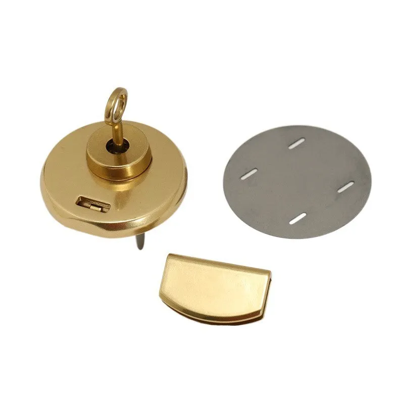 Pure copper round twist lock with brass construction, Big Round Lock style for luggage security