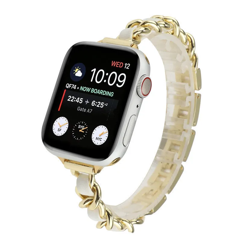 Metal watch strap classic starlight colour for Apple Watch 38/40/41mm and 42/44/45mm