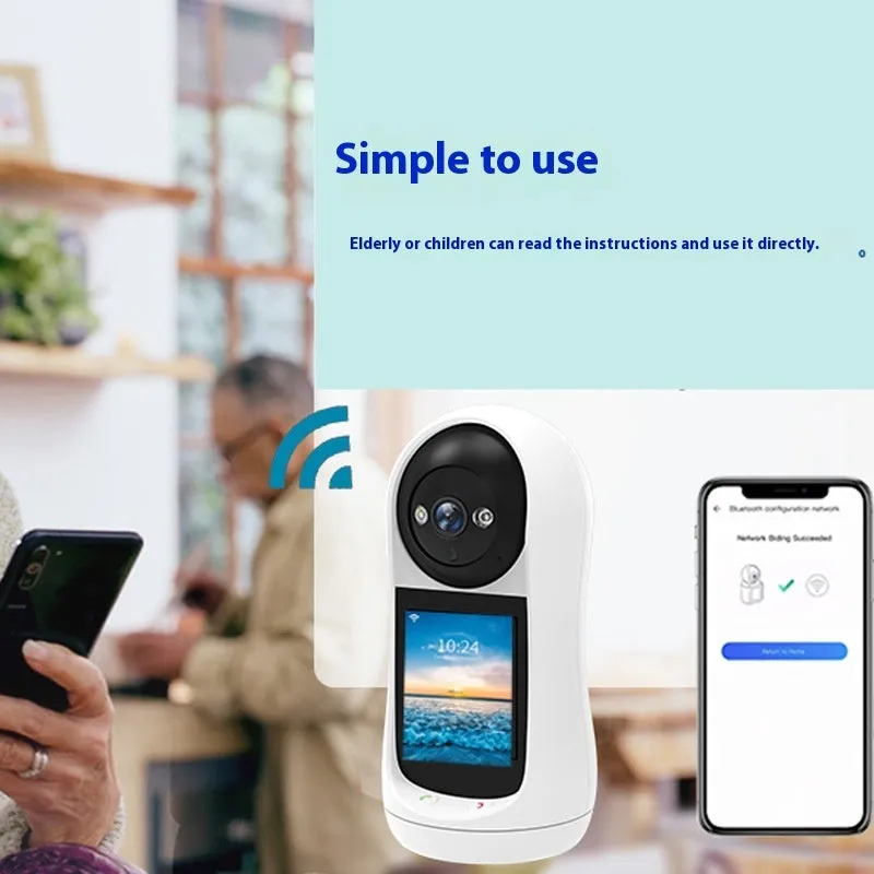 Bidirectional video call camera with 1-inch ball indoor, 2MP 3MP, AU EU UK US plug style selectable