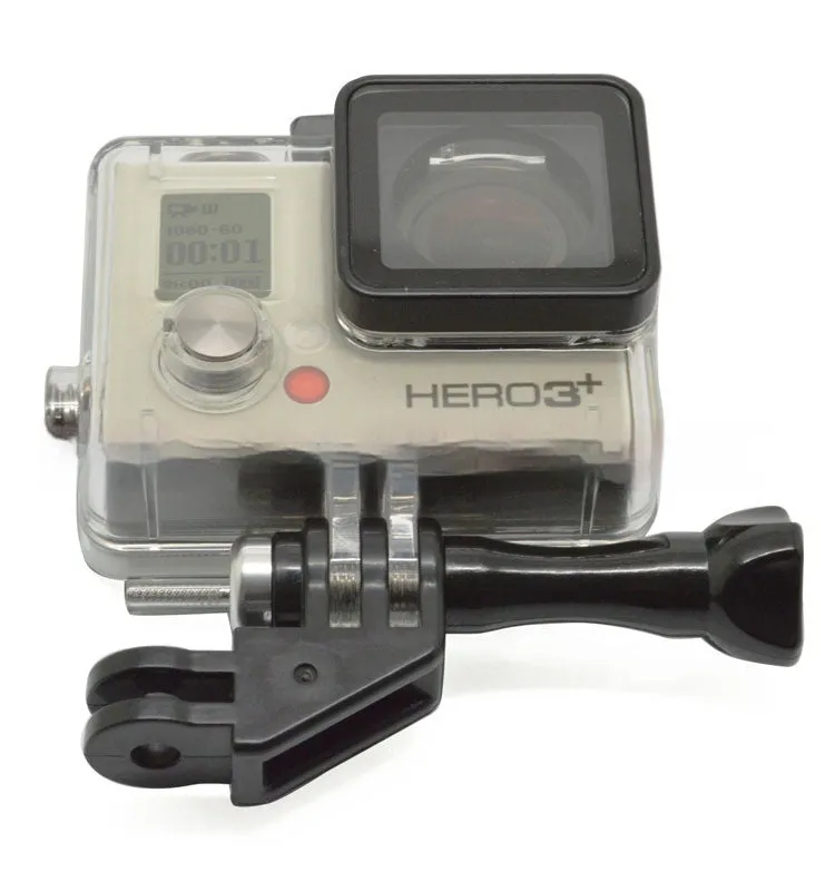 Sports camera corner adjusting arm in black plastic with 90-degree angle for multi-angle shooting