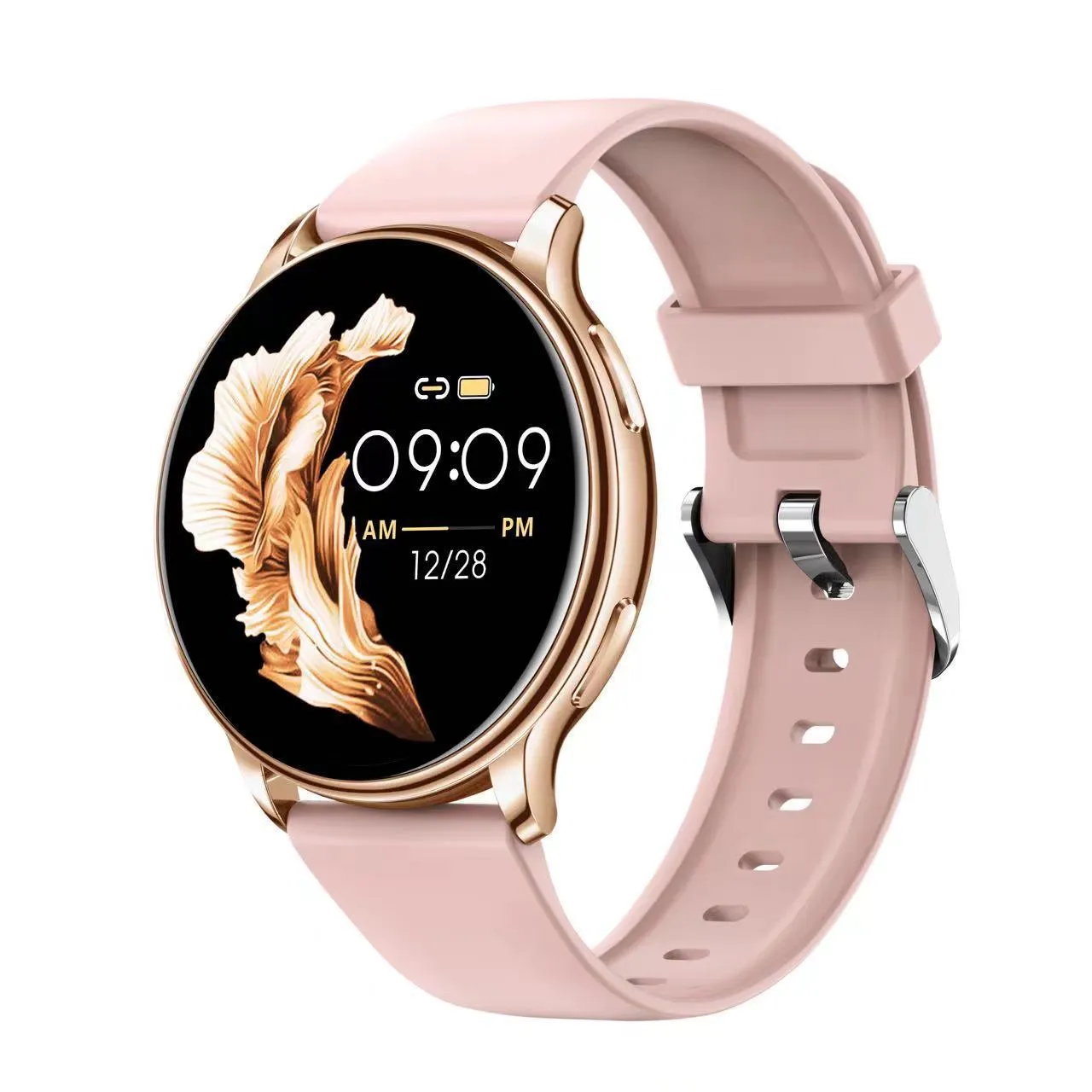 Smart watch with heart rate blood oxygen blood pressure body temperature monitoring TFT screen in black colour
