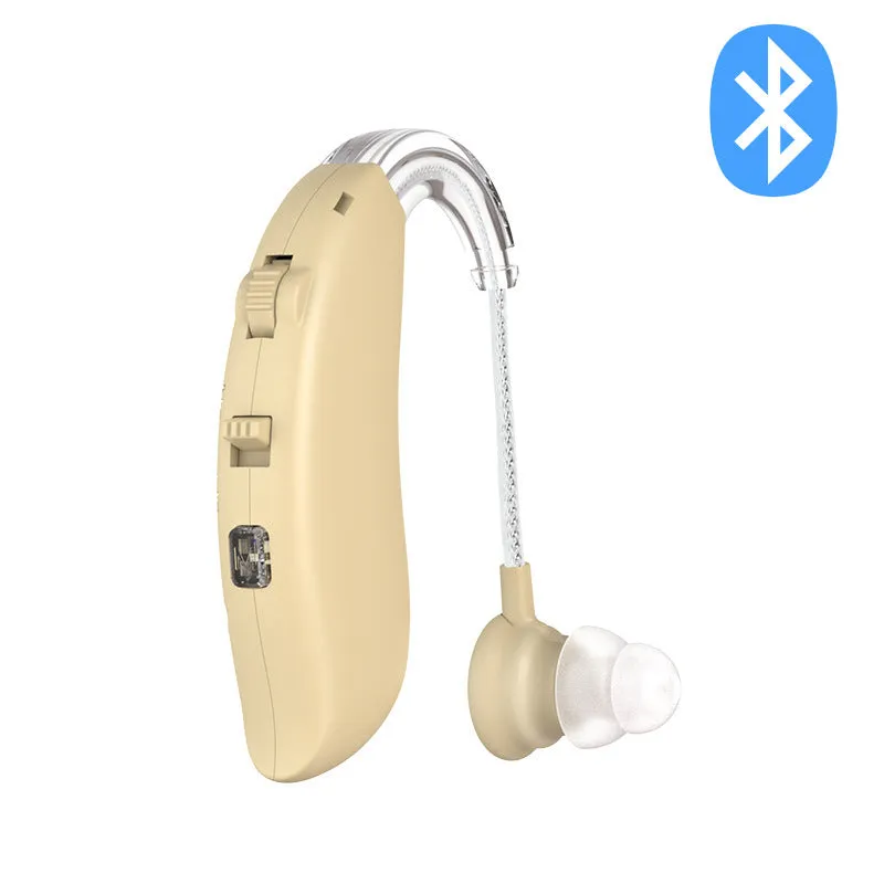 Digital hearing aid Type-C rechargeable in skin colour with Bluetooth – single unit on charger
